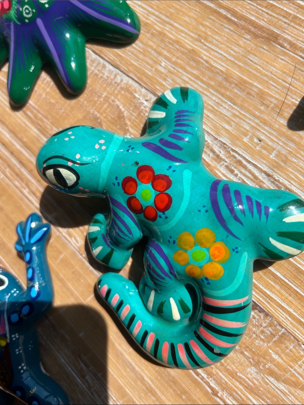 Mexican Telavara Mexican Gecko Hand Painted Folk Art. - Picture 4 of 6